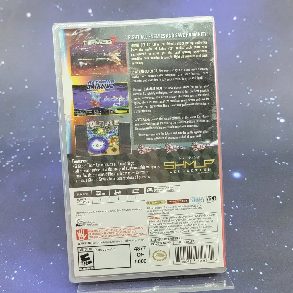 Shmup Collection (Nintendo Switch) Video Game Factory Sealed #4877 of 5000